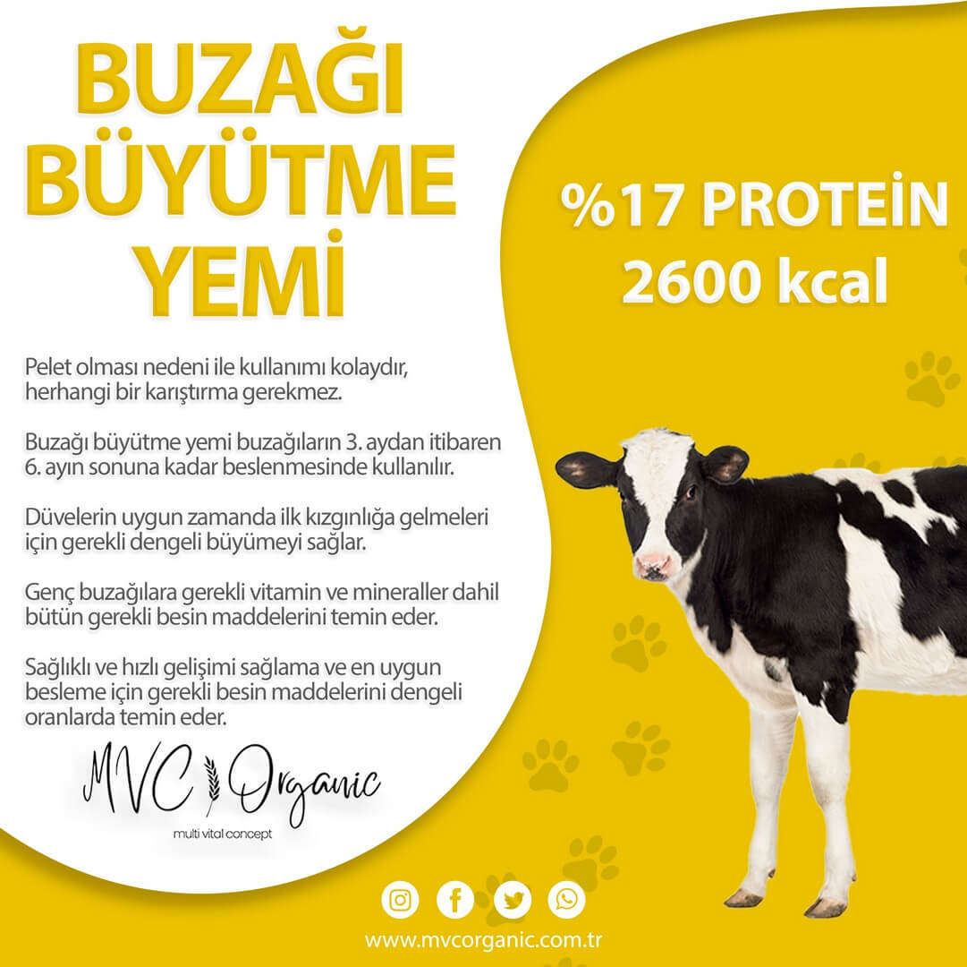 Buzağı Büyütme Yemi - MVC Organic Yem