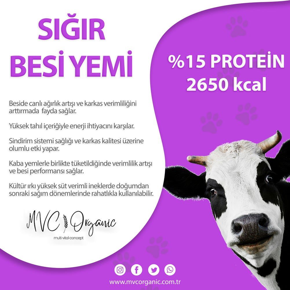Sığır Besi Yemi - MVC Organic Yem