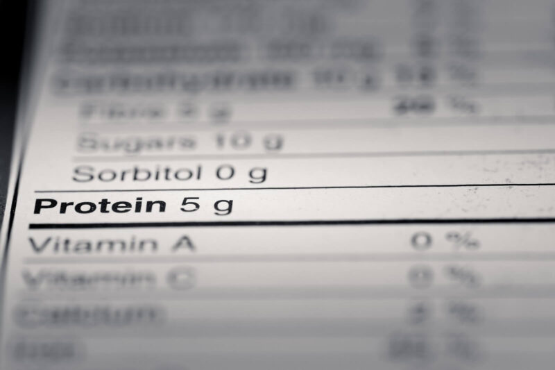 Shallow depth of Field image of Nutrition Facts