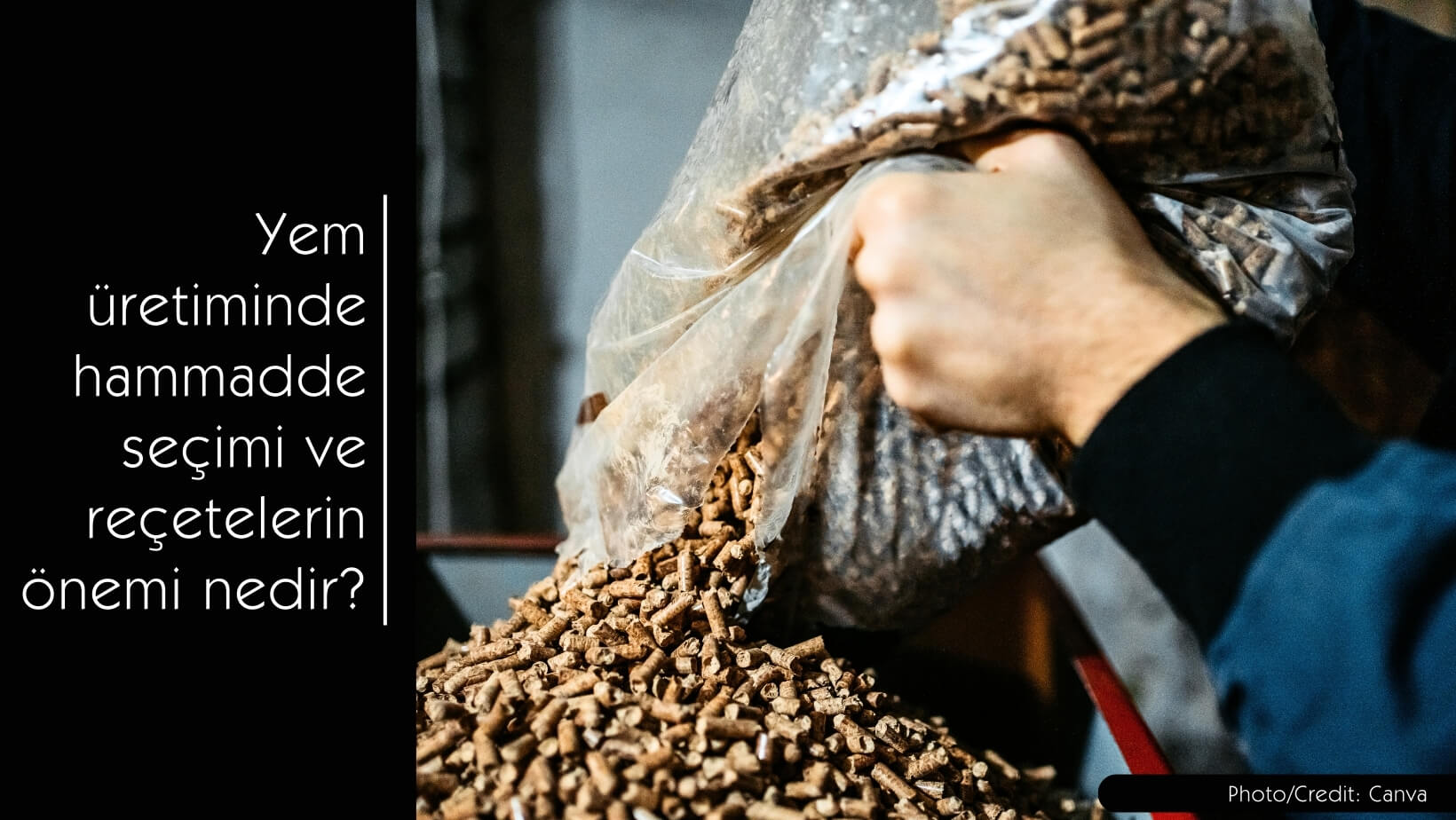 Pelet yem döken personel